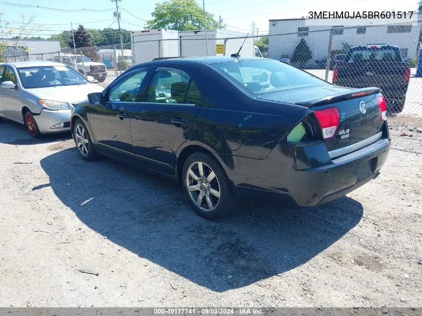 2011 Mercury Milan Premier VIN: 3MEHM0JA5BR601517 Lot: 40177741