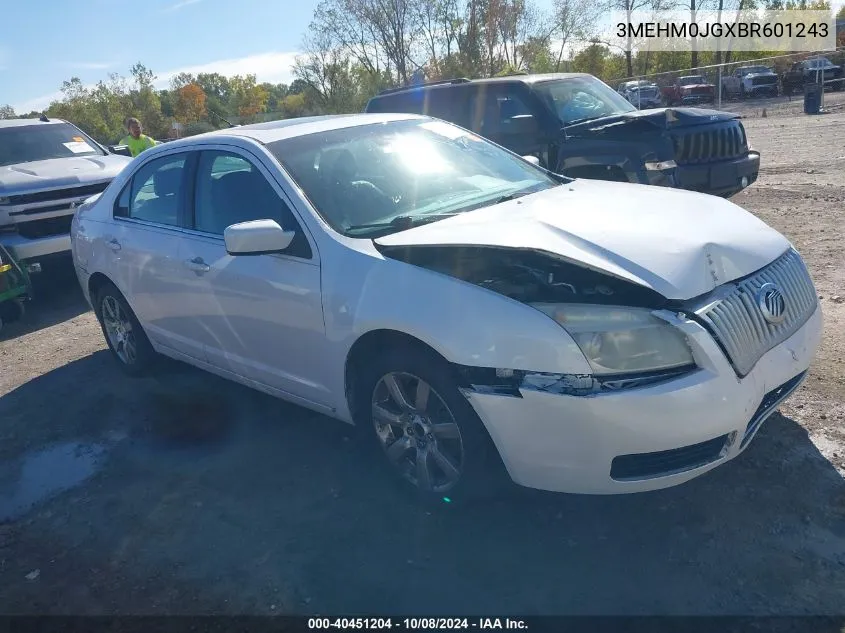 2011 Mercury Milan Premier VIN: 3MEHM0JGXBR601243 Lot: 40451204