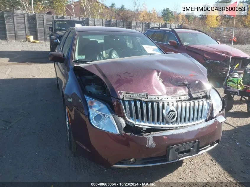 2011 Mercury Milan Premier VIN: 3MEHM0CG4BR600053 Lot: 40663064