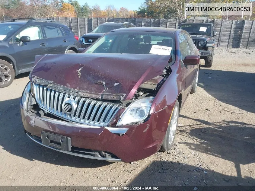 2011 Mercury Milan Premier VIN: 3MEHM0CG4BR600053 Lot: 40663064