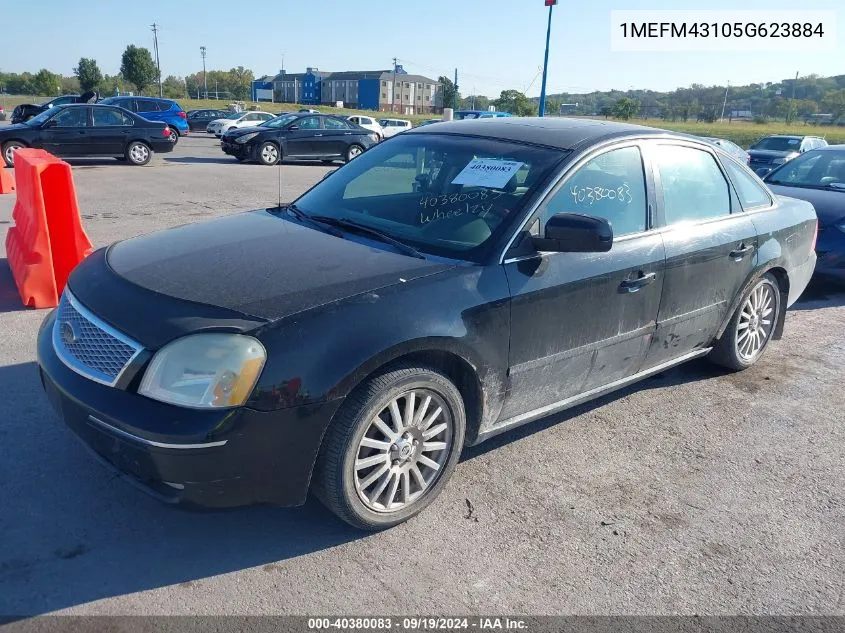 2005 Mercury Montego Premier VIN: 1MEFM43105G623884 Lot: 40380083