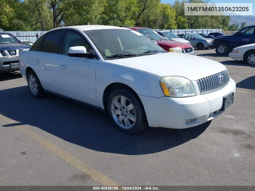 2005 Mercury Montego Luxury VIN: 1MEFM40135G623205 Lot: 40526156