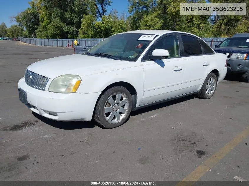 2005 Mercury Montego Luxury VIN: 1MEFM40135G623205 Lot: 40526156