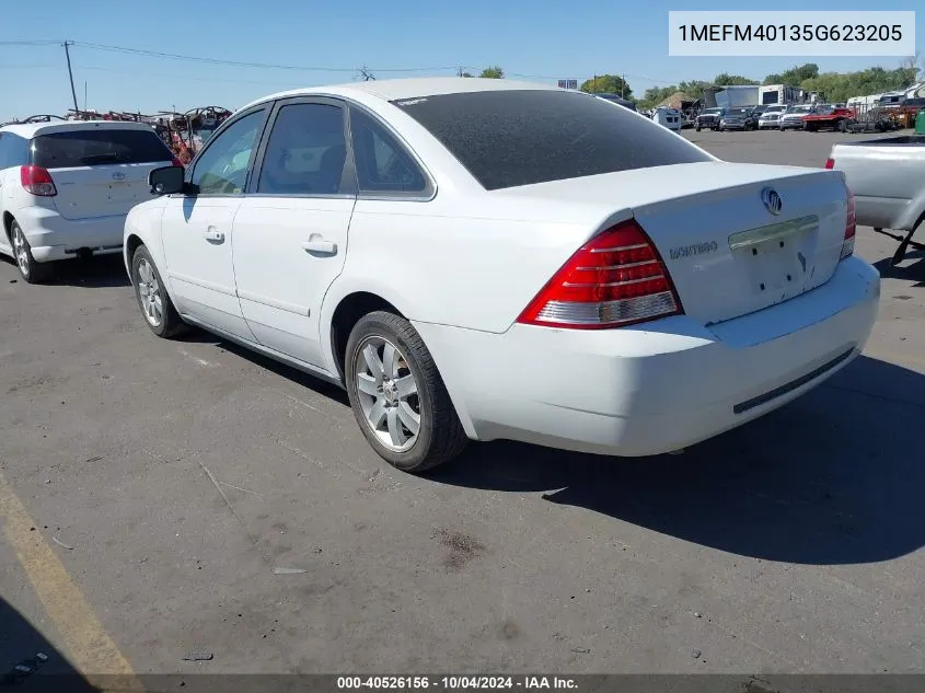 2005 Mercury Montego Luxury VIN: 1MEFM40135G623205 Lot: 40526156