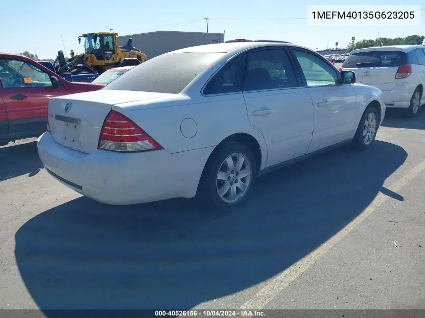 2005 Mercury Montego Luxury VIN: 1MEFM40135G623205 Lot: 40526156