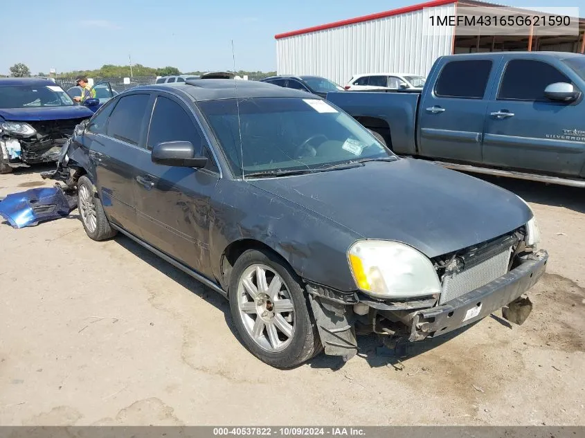 2005 Mercury Montego Premier VIN: 1MEFM43165G621590 Lot: 40537822