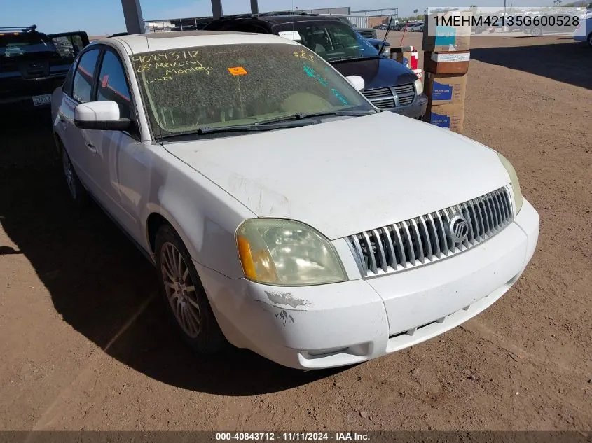 2005 Mercury Montego Premier VIN: 1MEHM42135G600528 Lot: 40843712