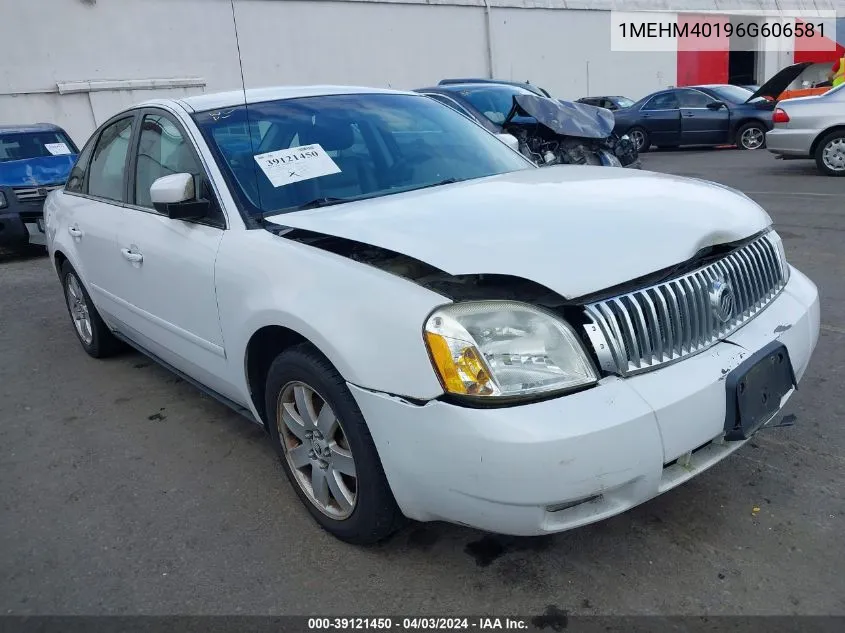 1MEHM40196G606581 2006 Mercury Montego Luxury