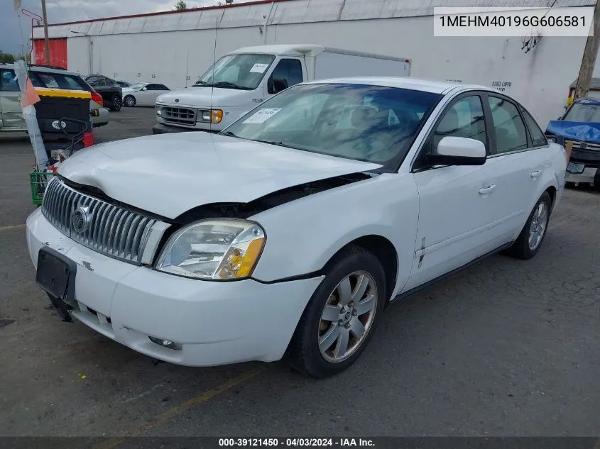 1MEHM40196G606581 2006 Mercury Montego Luxury