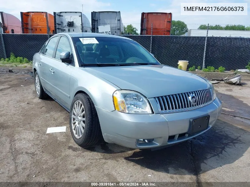 2006 Mercury Montego Premier VIN: 1MEFM42176G606373 Lot: 39391841