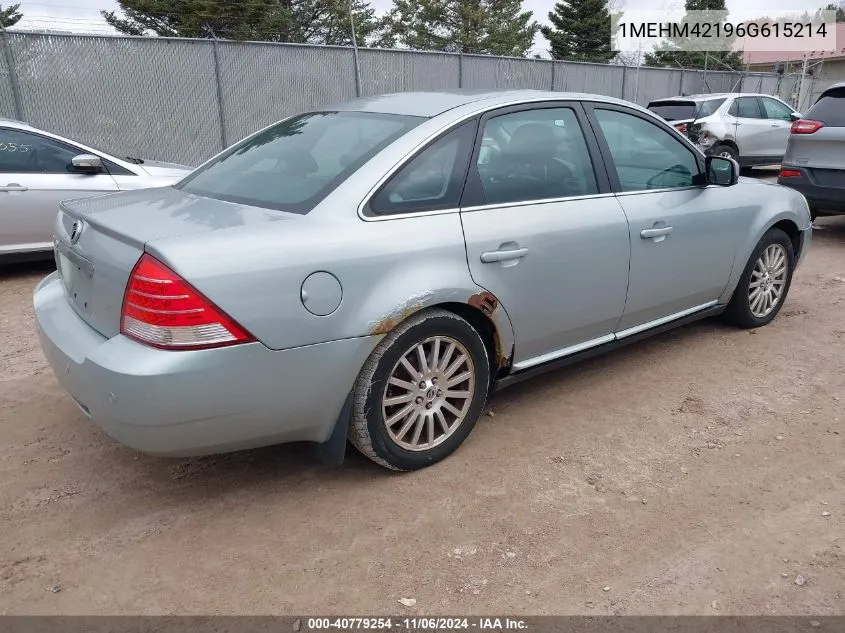 2006 Mercury Montego Premier VIN: 1MEHM42196G615214 Lot: 40779254