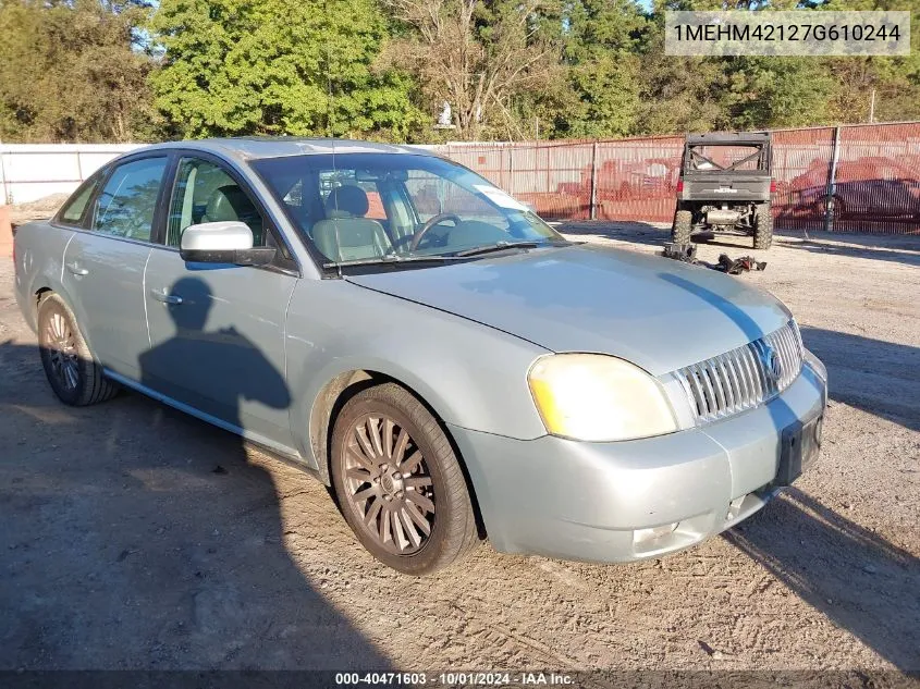 2007 Mercury Montego Premier VIN: 1MEHM42127G610244 Lot: 40471603