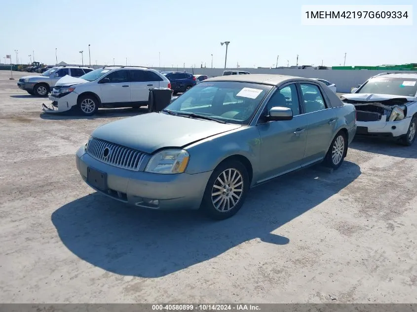 2007 Mercury Montego Premier VIN: 1MEHM42197G609334 Lot: 40580899