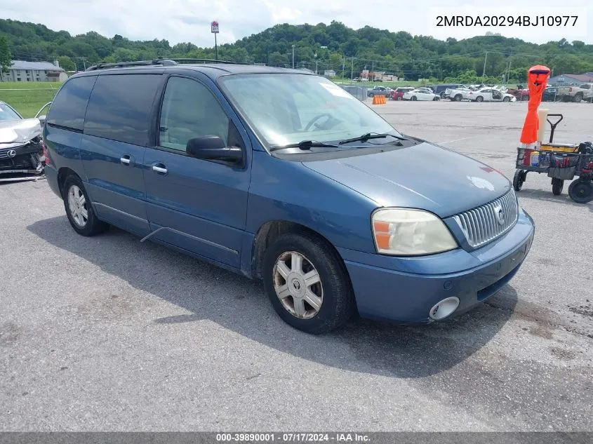 2004 Mercury Monterey VIN: 2MRDA20294BJ10977 Lot: 39890001