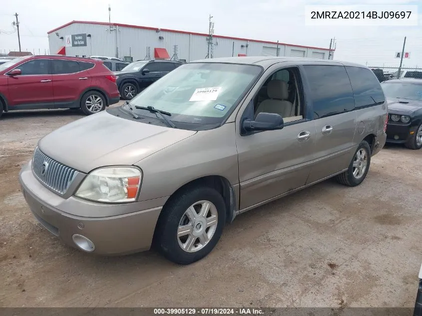 2004 Mercury Monterey VIN: 2MRZA20214BJ09697 Lot: 39905129