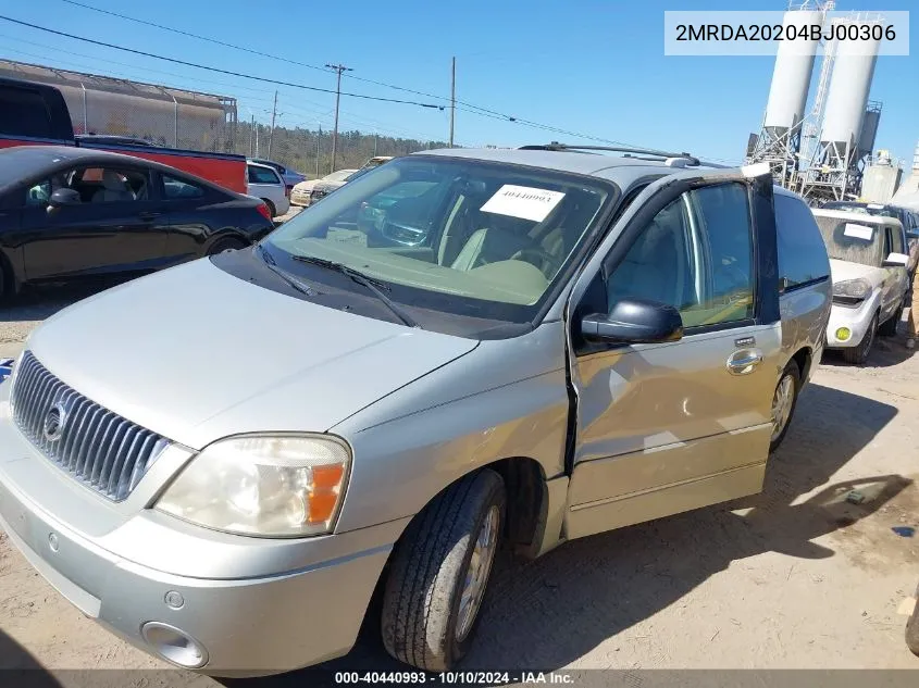 2004 Mercury Monterey VIN: 2MRDA20204BJ00306 Lot: 40440993