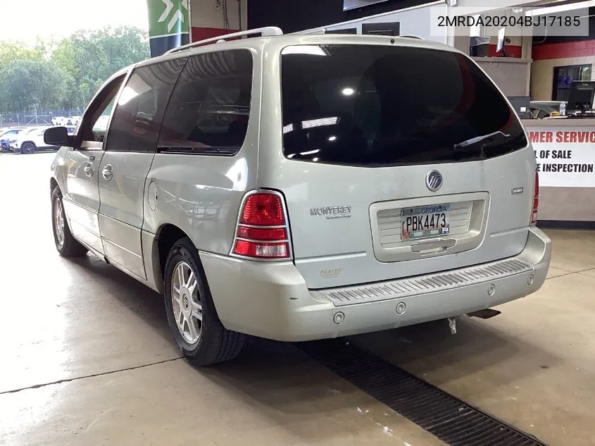 2004 Mercury Monterey VIN: 2MRDA20204BJ17185 Lot: 40619692