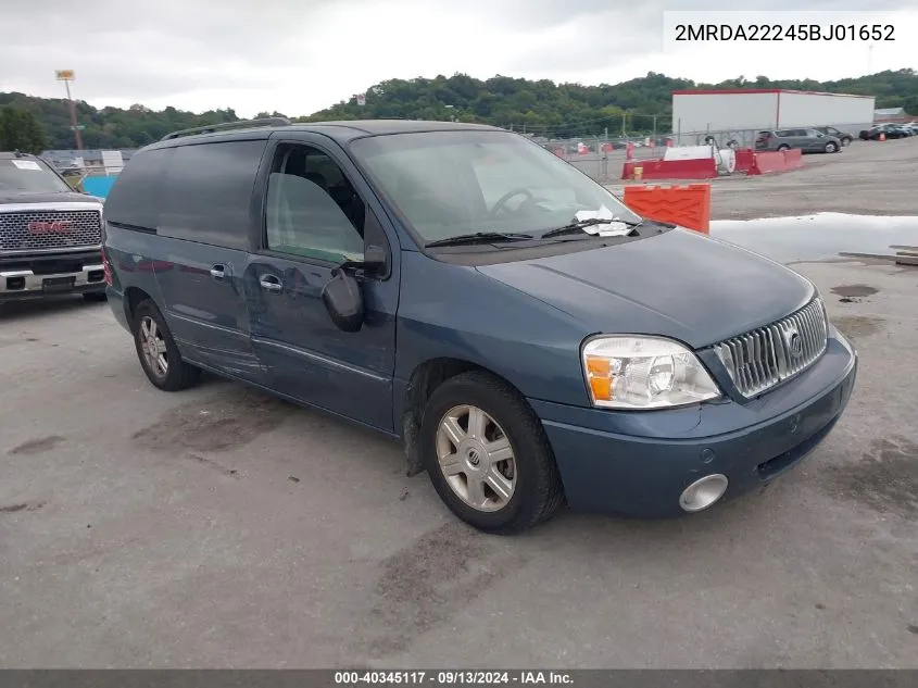 2005 Mercury Monterey Luxury VIN: 2MRDA22245BJ01652 Lot: 40345117