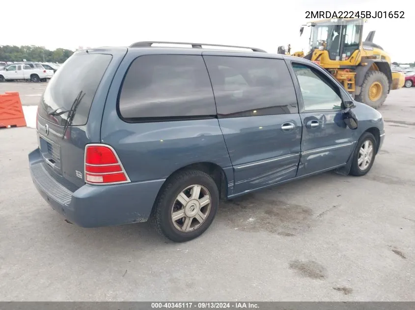 2005 Mercury Monterey Luxury VIN: 2MRDA22245BJ01652 Lot: 40345117