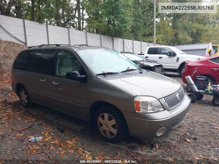 2005 Mercury Monterey Luxury VIN: 2MRDA22255BJ05760 Lot: 40399867