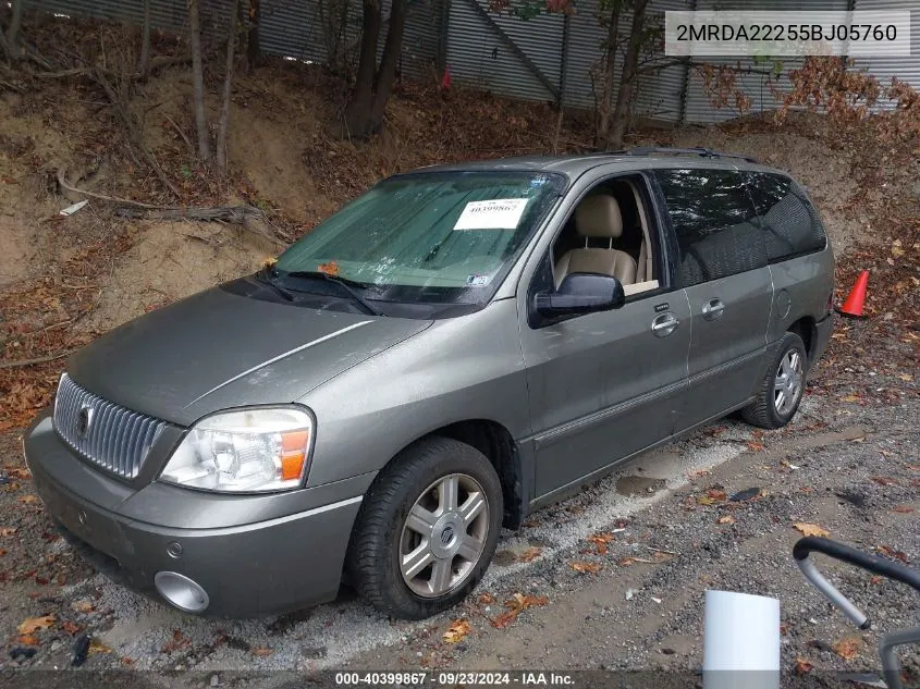 2005 Mercury Monterey Luxury VIN: 2MRDA22255BJ05760 Lot: 40399867