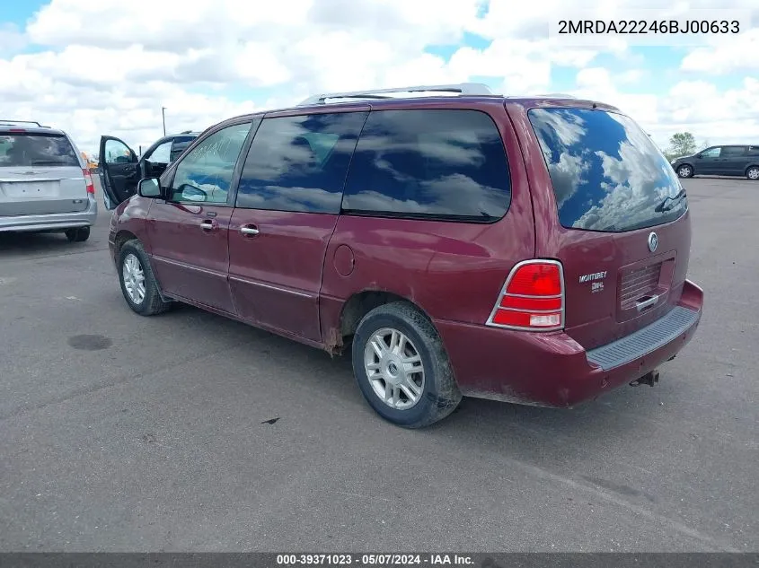 2006 Mercury Monterey Luxury VIN: 2MRDA22246BJ00633 Lot: 39371023