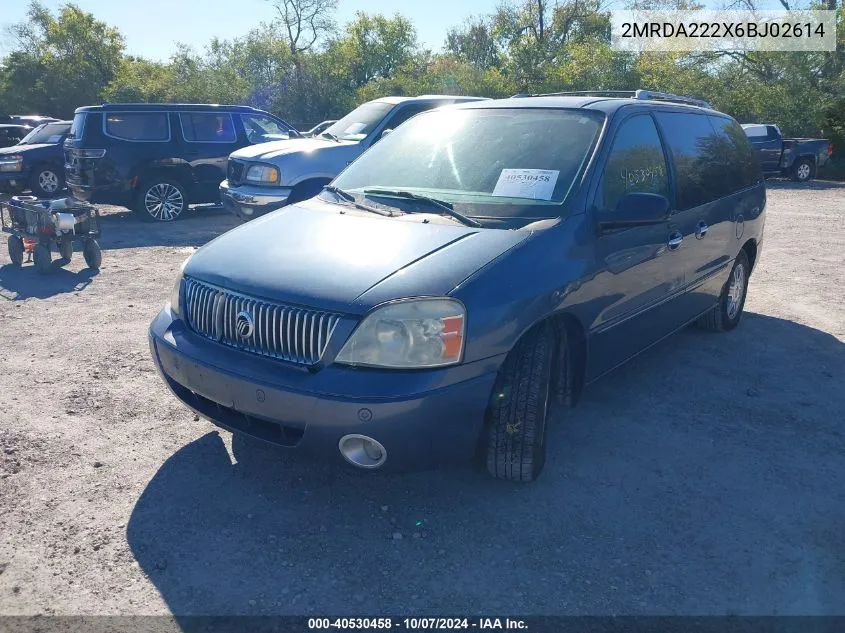 2006 Mercury Monterey Luxury VIN: 2MRDA222X6BJ02614 Lot: 40530458