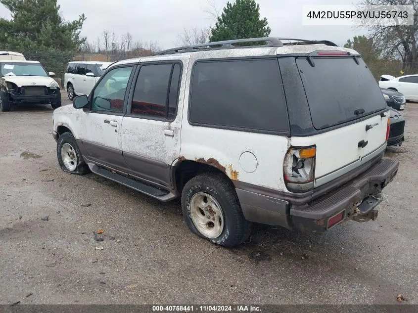 1997 Mercury Mountaineer VIN: 4M2DU55P8VUJ56743 Lot: 40758441