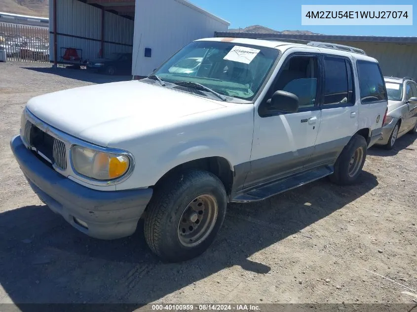 1998 Mercury Mountaineer VIN: 4M2ZU54E1WUJ27074 Lot: 40100959