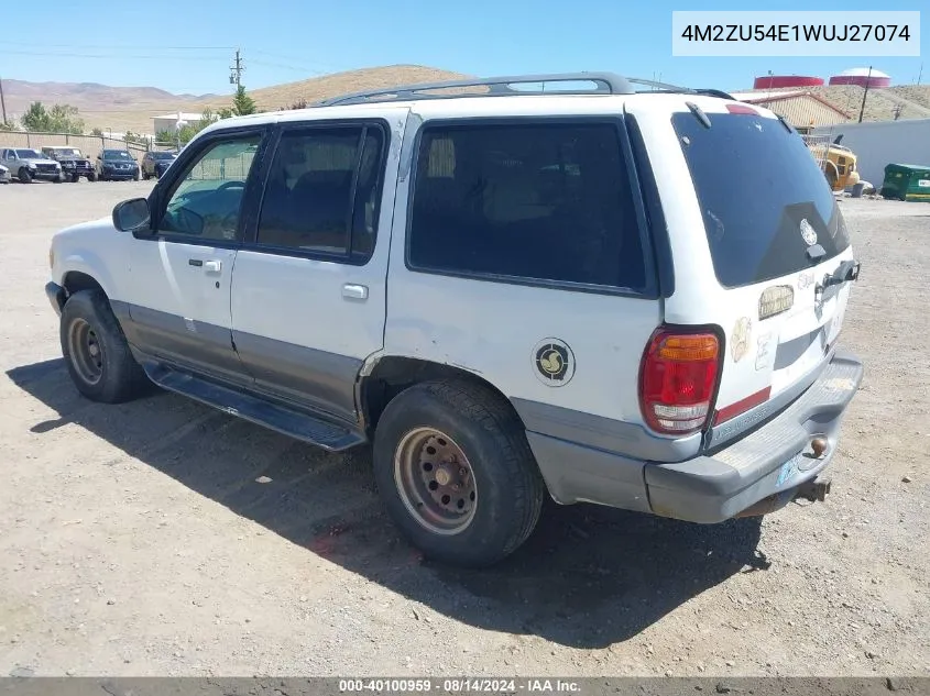 1998 Mercury Mountaineer VIN: 4M2ZU54E1WUJ27074 Lot: 40100959