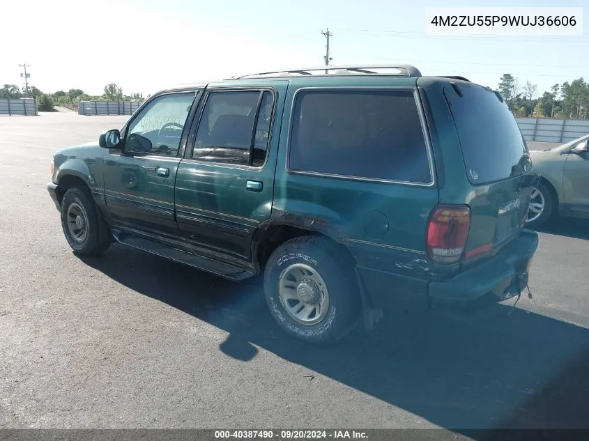 1998 Mercury Mountaineer VIN: 4M2ZU55P9WUJ36606 Lot: 40387490