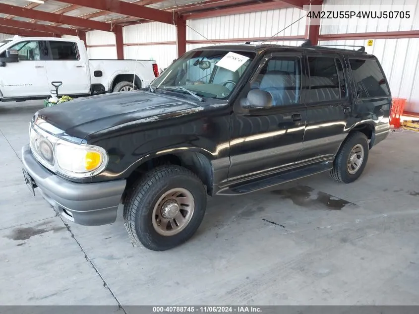 1998 Mercury Mountaineer VIN: 4M2ZU55P4WUJ50705 Lot: 40788745