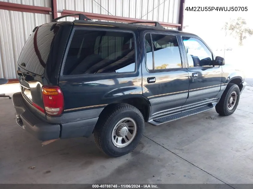 1998 Mercury Mountaineer VIN: 4M2ZU55P4WUJ50705 Lot: 40788745