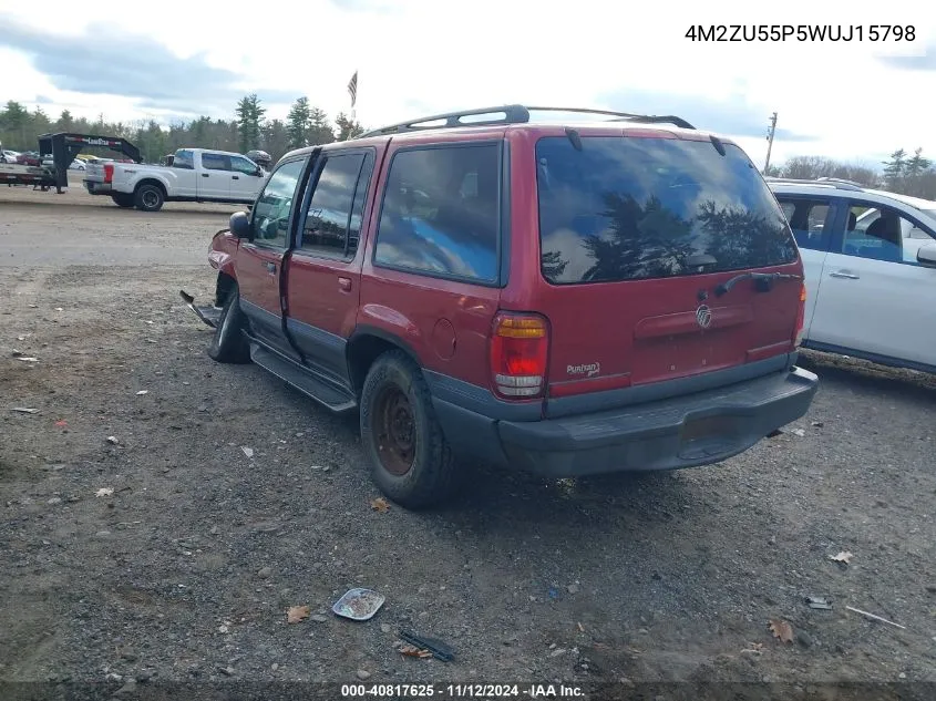 4M2ZU55P5WUJ15798 1998 Mercury Mountaineer