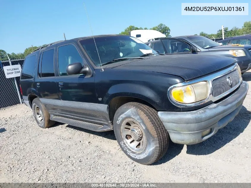 1999 Mercury Mountaineer VIN: 4M2DU52P6XUJ01361 Lot: 40192648