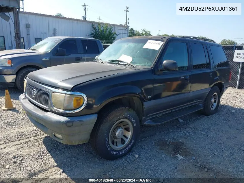 1999 Mercury Mountaineer VIN: 4M2DU52P6XUJ01361 Lot: 40192648