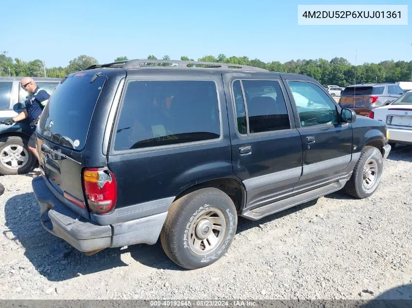 1999 Mercury Mountaineer VIN: 4M2DU52P6XUJ01361 Lot: 40192648