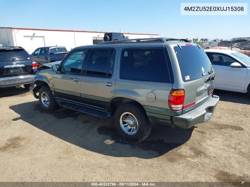 1999 Mercury Mountaineer VIN: 4M2ZU52E0XUJ15308 Lot: 40322796