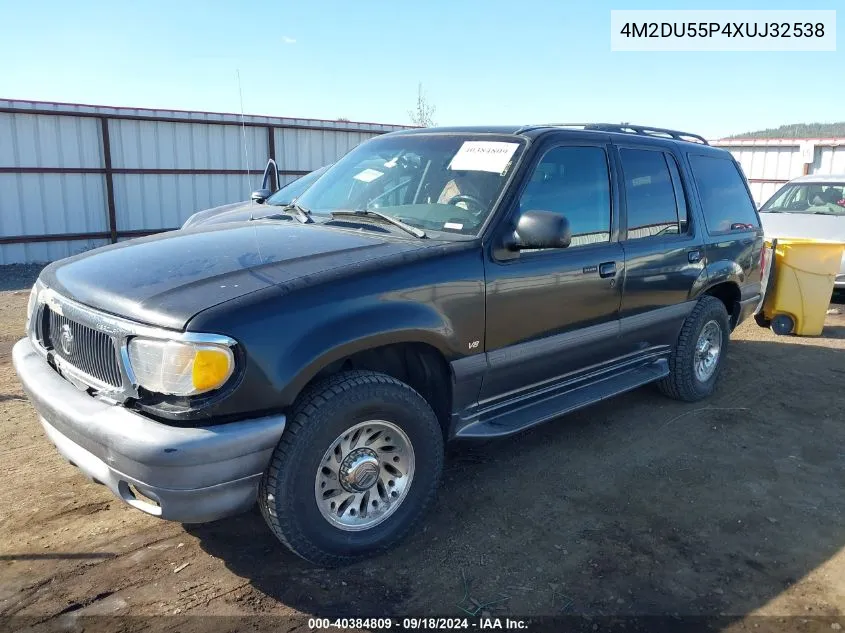 1999 Mercury Mountaineer VIN: 4M2DU55P4XUJ32538 Lot: 40384809