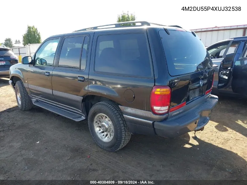 1999 Mercury Mountaineer VIN: 4M2DU55P4XUJ32538 Lot: 40384809