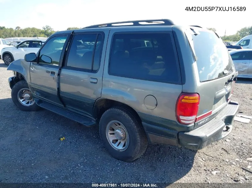 1999 Mercury Mountaineer VIN: 4M2DU55P7XUJ16589 Lot: 40517981