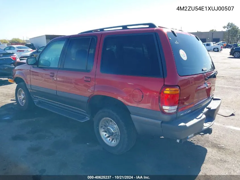 1999 Mercury Mountaineer VIN: 4M2ZU54E1XUJ00507 Lot: 40625237