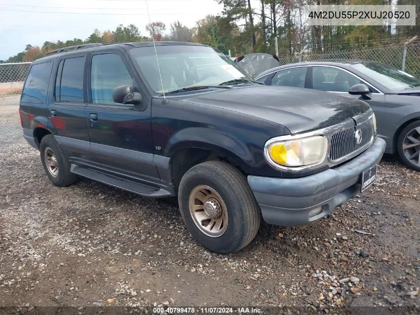 1999 Mercury Mountaineer VIN: 4M2DU55P2XUJ20520 Lot: 40799478