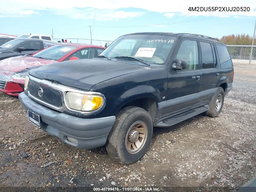 1999 Mercury Mountaineer VIN: 4M2DU55P2XUJ20520 Lot: 40799478