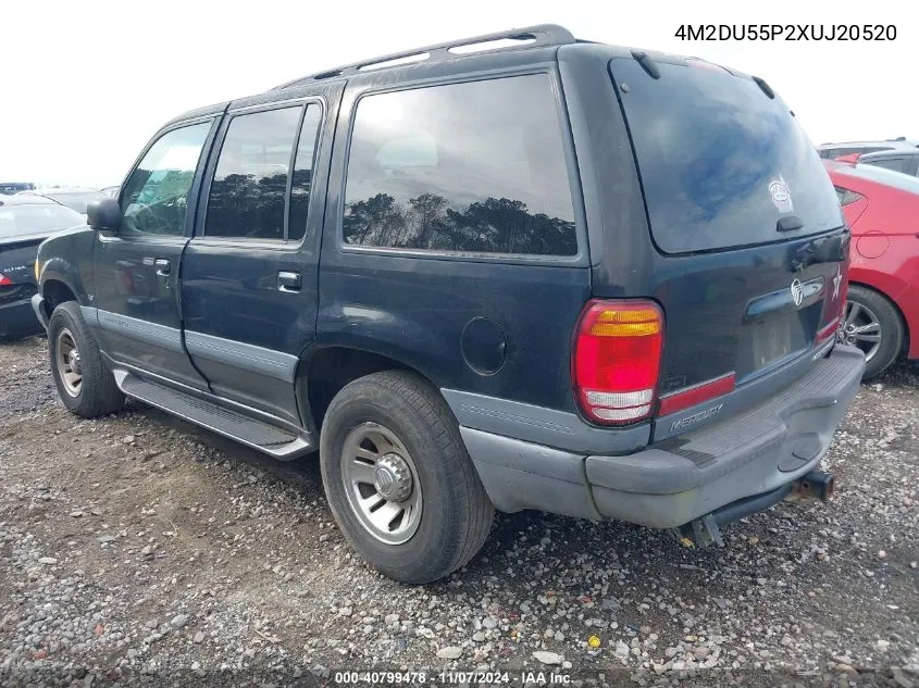 1999 Mercury Mountaineer VIN: 4M2DU55P2XUJ20520 Lot: 40799478