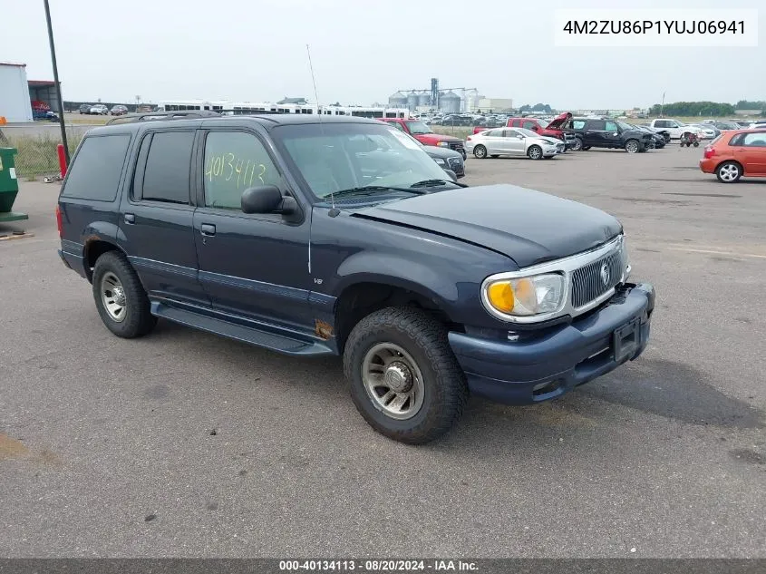 4M2ZU86P1YUJ06941 2000 Mercury Mountaineer