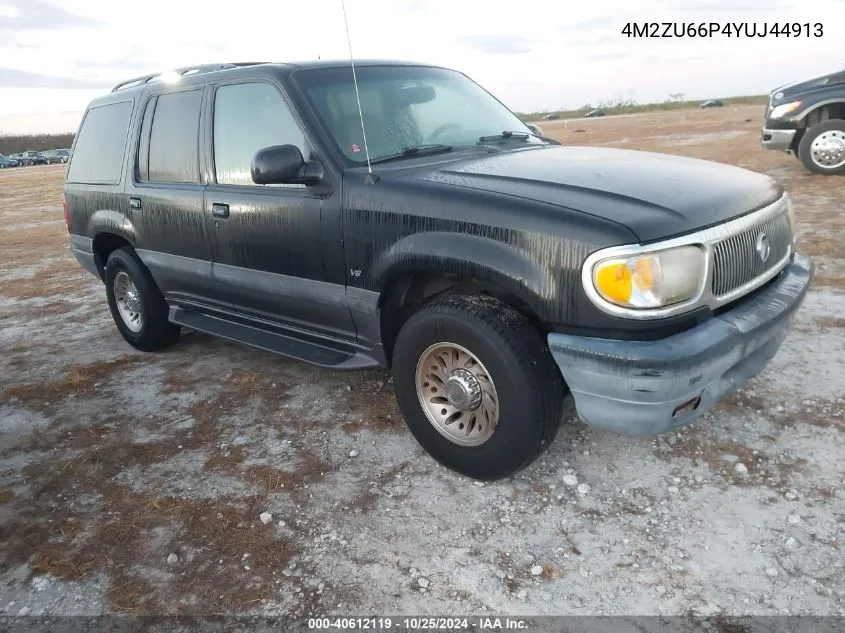 2000 Mercury Mountaineer VIN: 4M2ZU66P4YUJ44913 Lot: 40612119