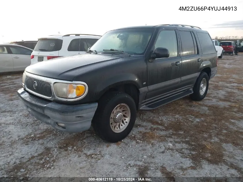 2000 Mercury Mountaineer VIN: 4M2ZU66P4YUJ44913 Lot: 40612119