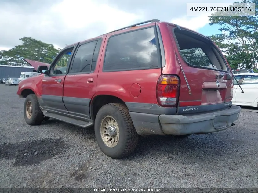 4M2ZU76E71UJ05646 2001 Mercury Mountaineer