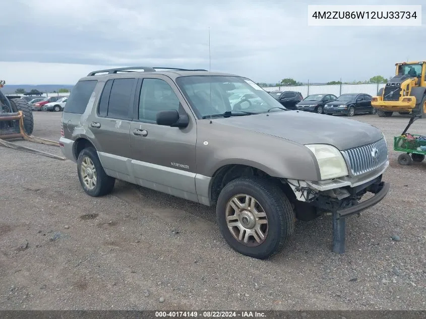 2002 Mercury Mountaineer VIN: 4M2ZU86W12UJ33734 Lot: 40174149